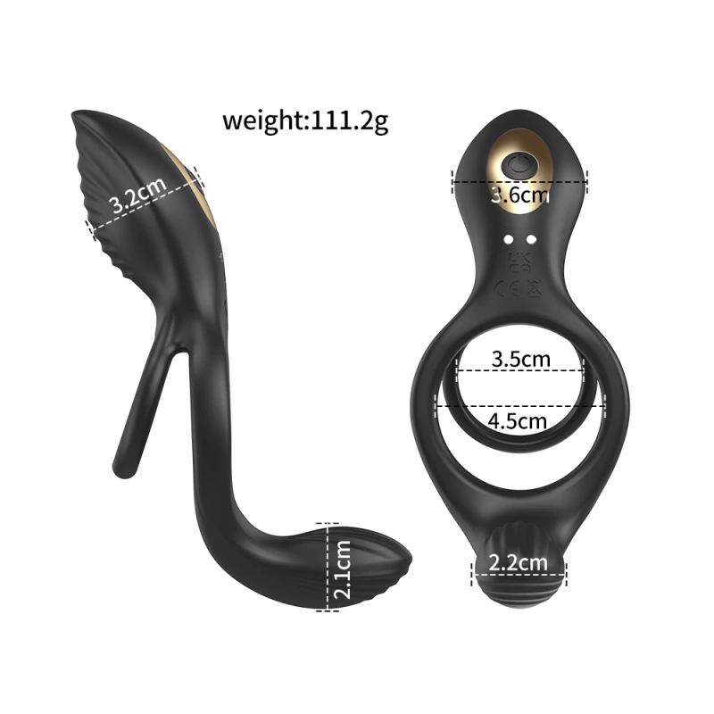 Male Prostate Massager Clit Stimulation Penis Cock Ring Vibrator Sex Toy For Men
