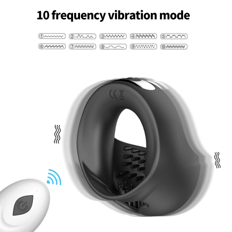 Vibrating Prostate Massager Penis Cock Ring Erection Stimulates Sex Toys For Men