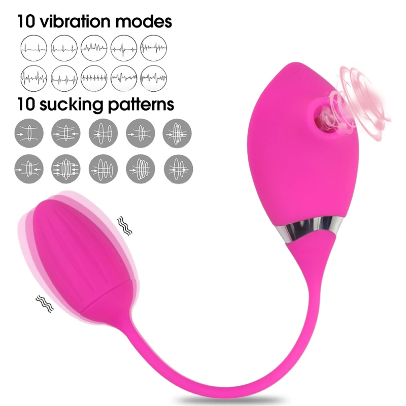 Vibrating Sucking Duck Clit G-spot Egg Bullet Vibrator Female Sex Toys
