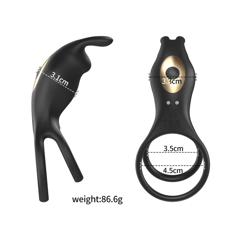 Silicone Penis Ring Couple Sexual Stimulation Device Penis Cock Ring Vibrator