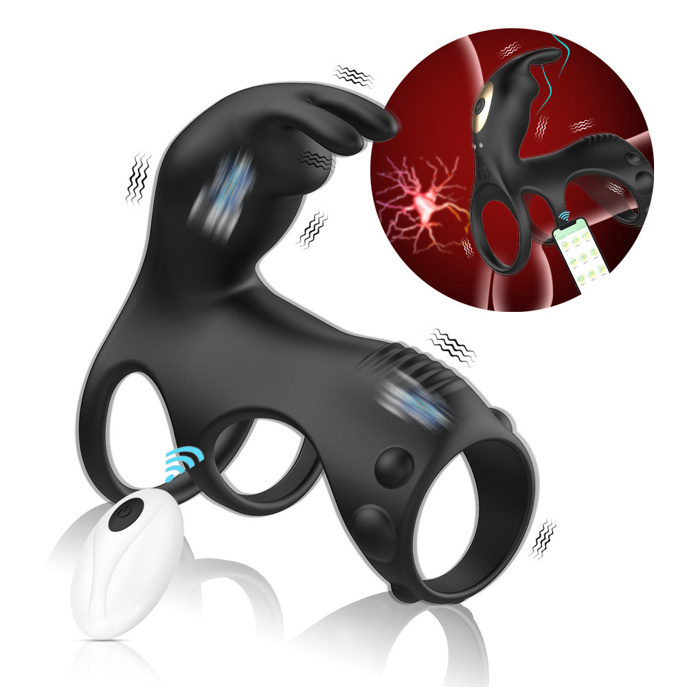 Remote Control Vibrating Penis Cock Ring Clit Stimulator Couple Sex Toy For Men