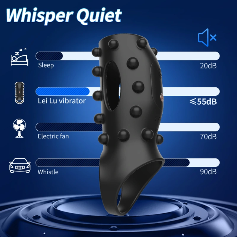 Male Vibrating Cock Penis Ring Sex Glans Erection Enhancer Prostate Massage Toy