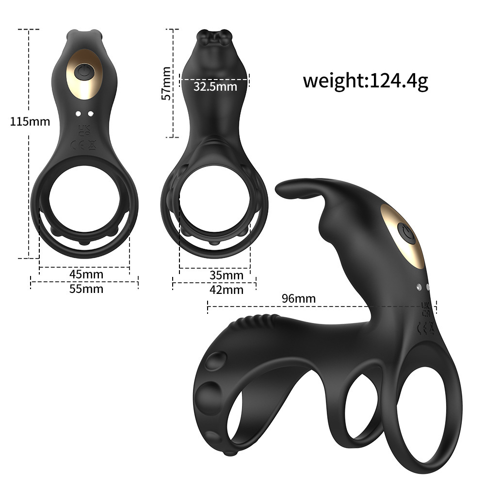 Remote Control Vibrating Penis Cock Ring Clit Stimulator Couple Sex Toy For Men