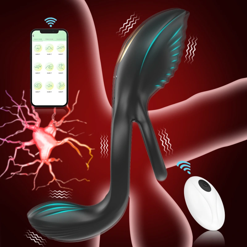 Male Prostate Massager Clit Stimulation Penis Cock Ring Vibrator Sex Toy For Men