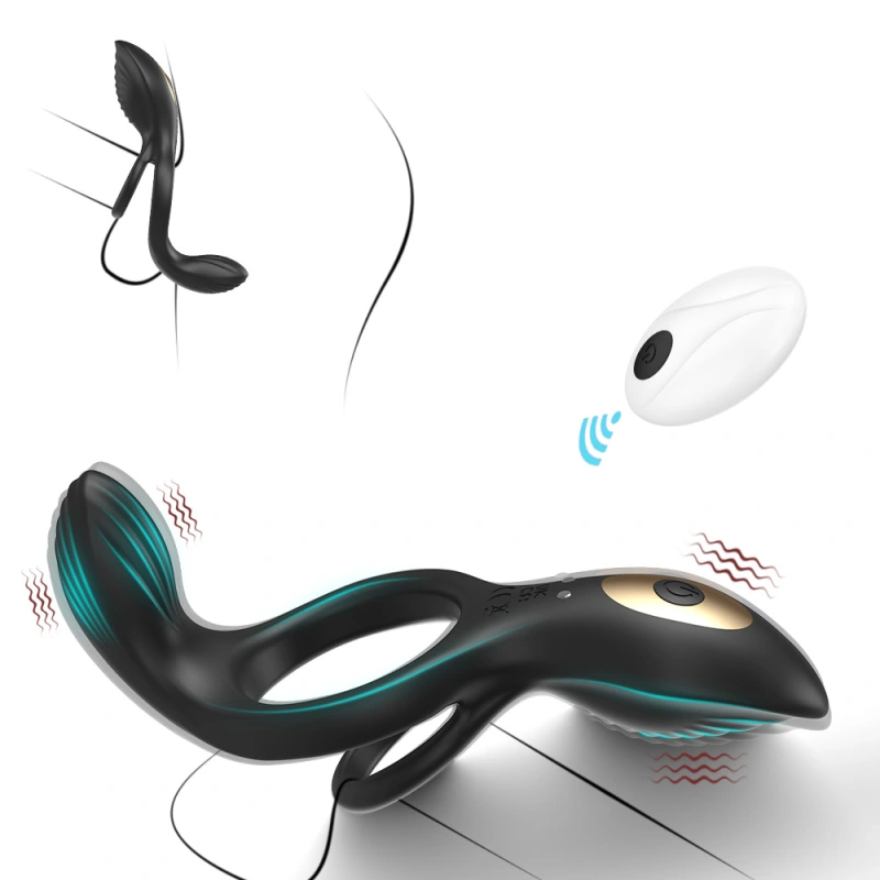 Male Prostate Massager Clit Stimulation Penis Cock Ring Vibrator Sex Toy For Men