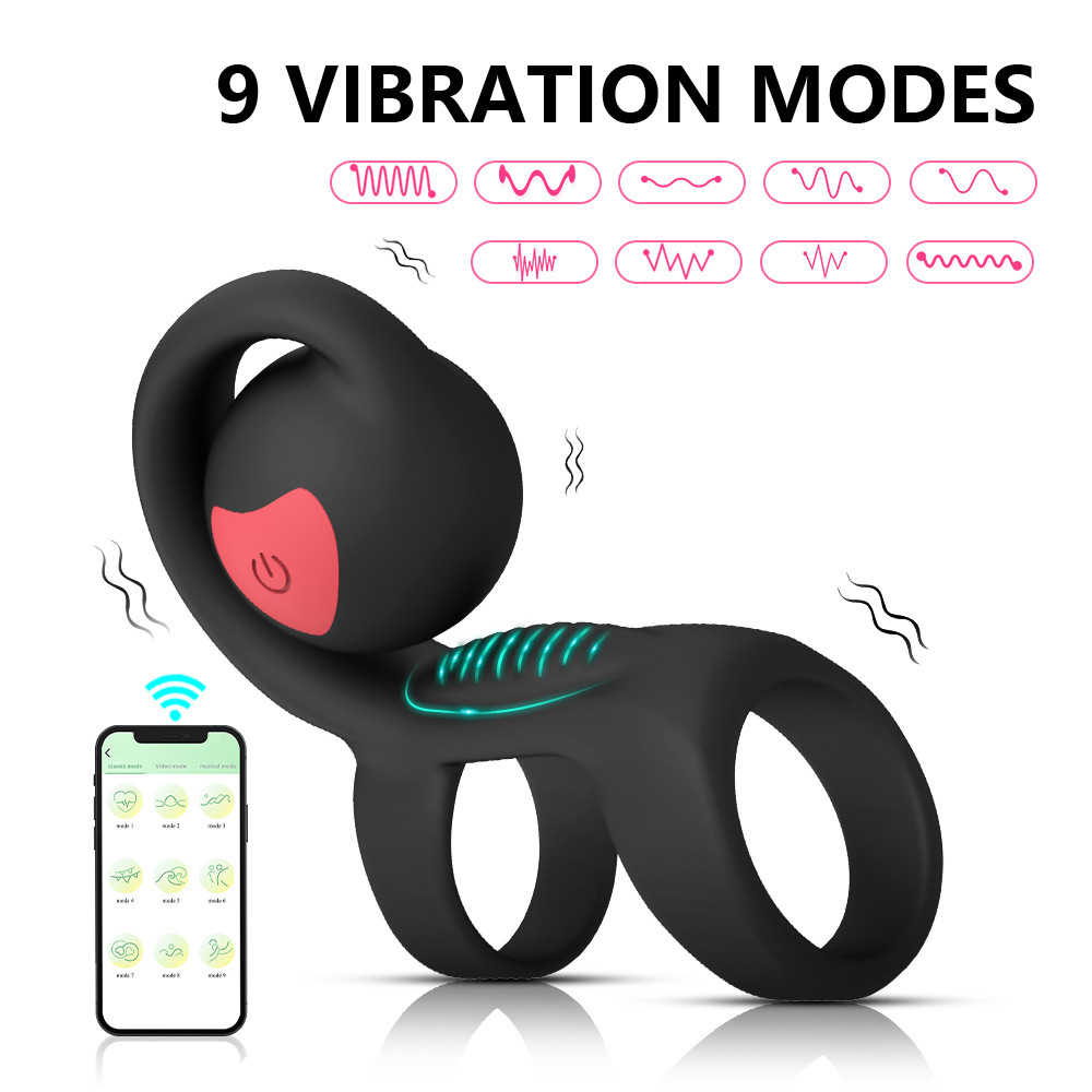 Men Penis Cock Ring Vibrator G-spot Dildo Massager Sex Toys For Women Couple