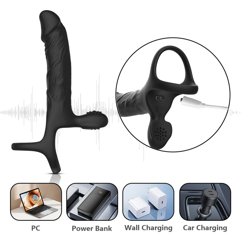 Penis-Vibrator-Dildo-Strap-On-Double Penetration Anal Sex Plug For Couples Toys
