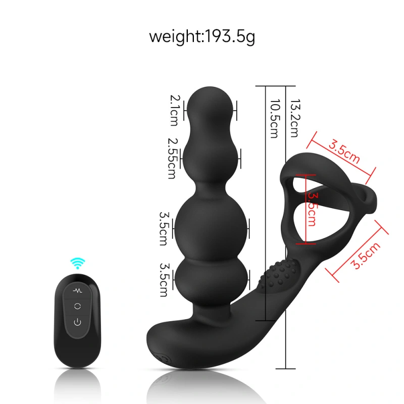 Male Prostate Massager Thrusting Anal Vibrator Penis Cock Ring Sex Toy for Men