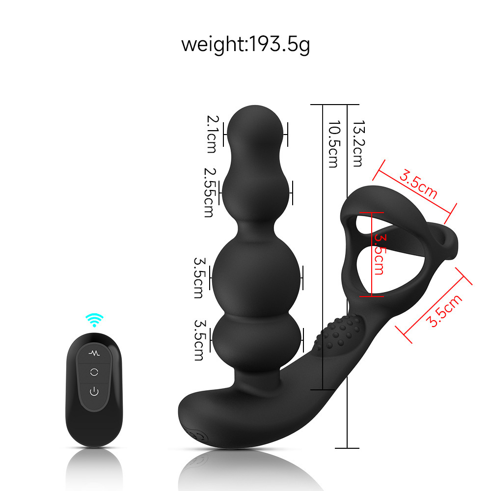 Male Prostate Massager Thrusting Anal Vibrator Penis Cock Ring Sex Toy for Men