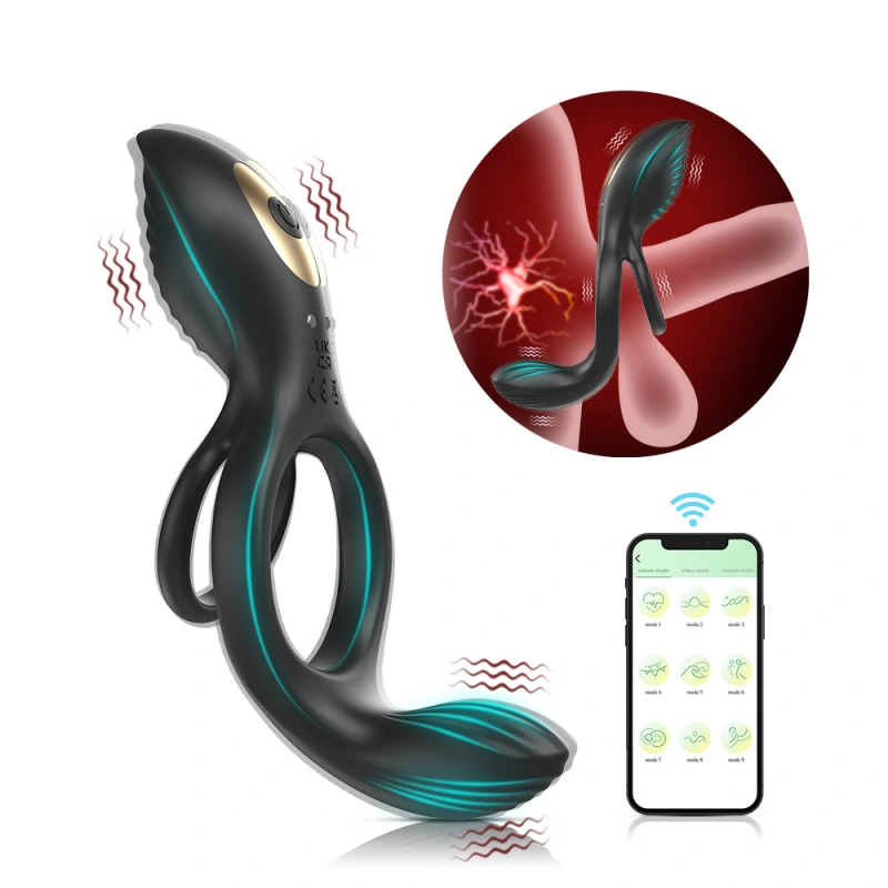 Male Prostate Massager Clit Stimulation Penis Cock Ring Vibrator Sex Toy For Men