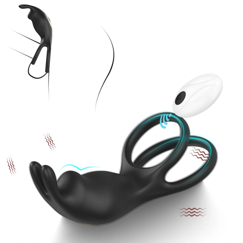 Silicone Penis Ring Couple Sexual Stimulation Device Penis Cock Ring Vibrator