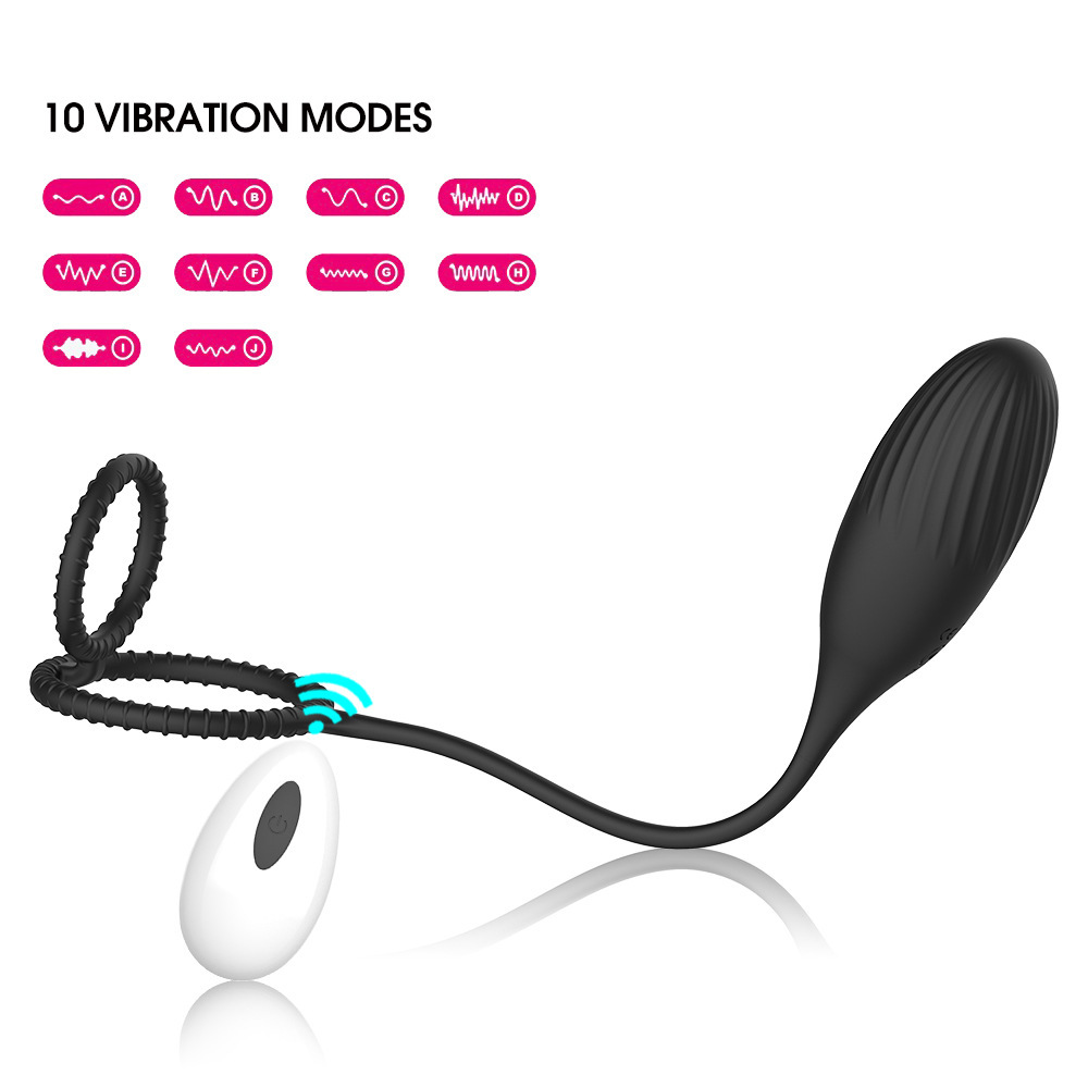 Penis Cock Ring Vibrator Anal Butt Plug Male Prostate Massager Sex Toys for Men