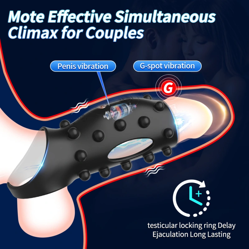 Male Vibrating Cock Penis Ring Sex Glans Erection Enhancer Prostate Massage Toy