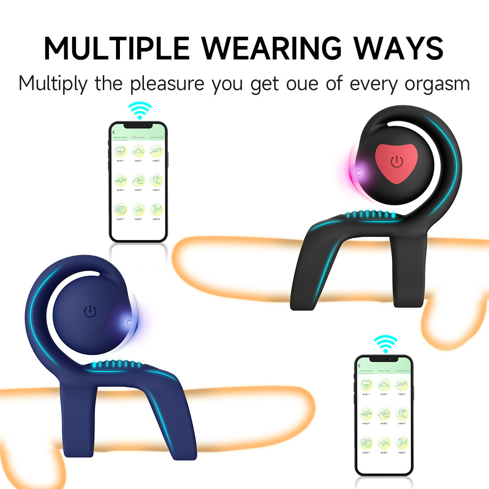 Men Penis Cock Ring Vibrator G-spot Dildo Massager Sex Toys For Women Couple