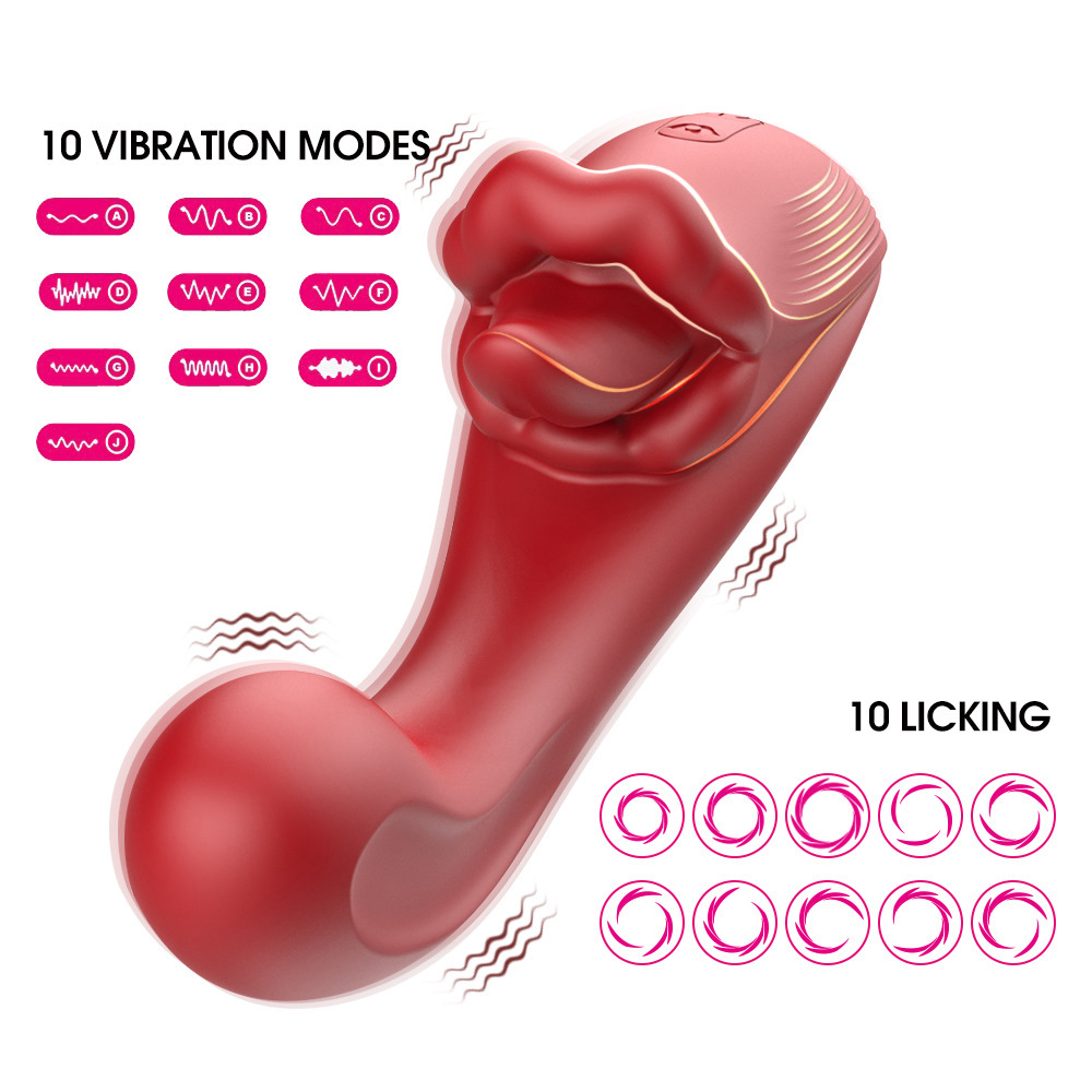 G-Spot Vibrator with 7 Flapping 7 Vibrating 5 Licking & Sucking