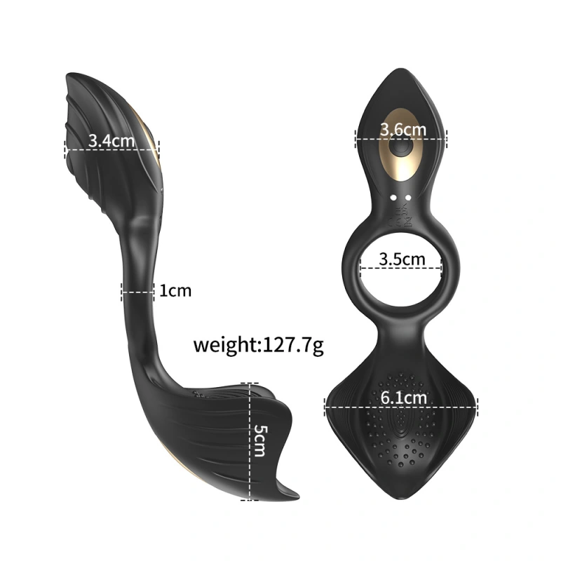 Male Vibrating Penis Erection Enhancer Cock Ball Ring Sex Toys for Men Couples
