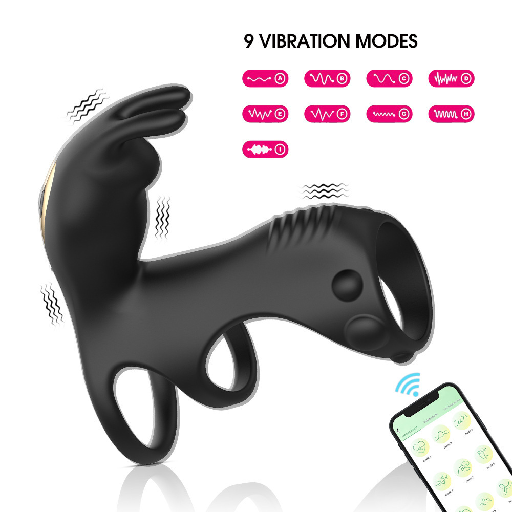Remote Control Vibrating Penis Cock Ring Clit Stimulator Couple Sex Toy For Men