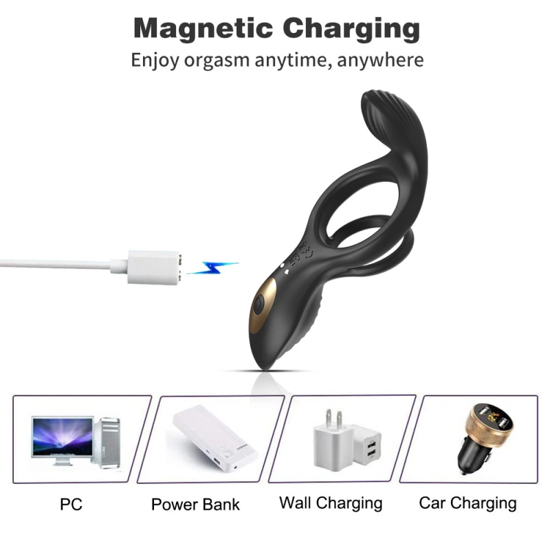 Male Prostate Massager Clit Stimulation Penis Cock Ring Vibrator Sex Toy For Men