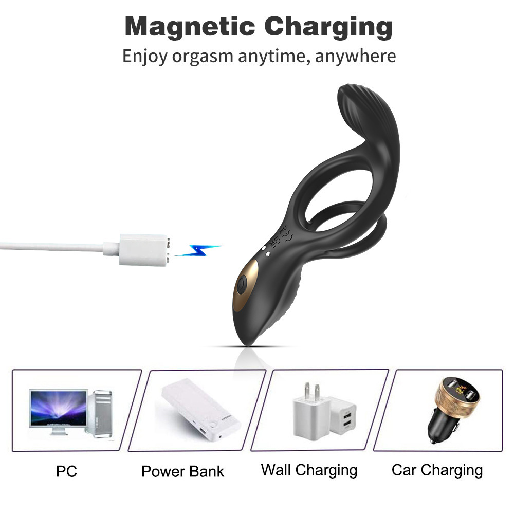 Male Prostate Massager Clit Stimulation Penis Cock Ring Vibrator Sex Toy For Men