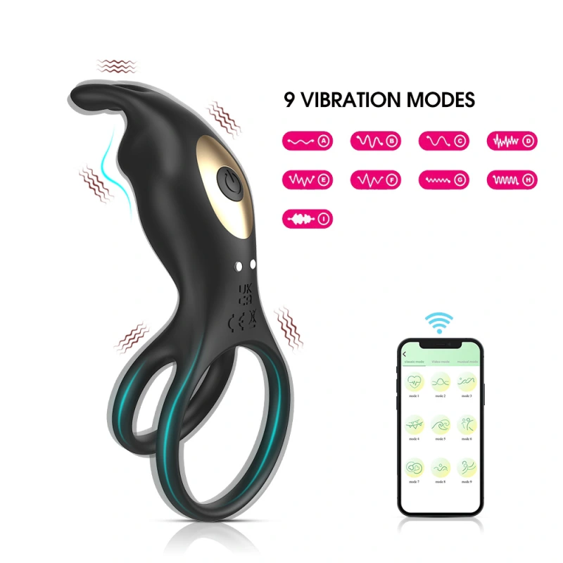 Silicone Penis Ring Couple Sexual Stimulation Device Penis Cock Ring Vibrator