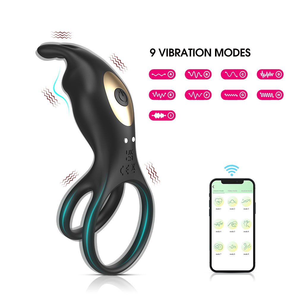 Silicone Penis Ring Couple Sexual Stimulation Device Penis Cock Ring Vibrator