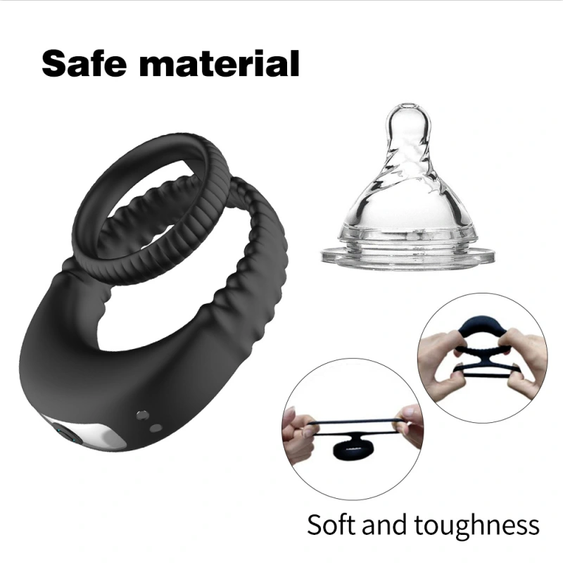 Men Penis Cock Ring Vibrator G-Spot Dildo Massager Sex Toys For Women Couples