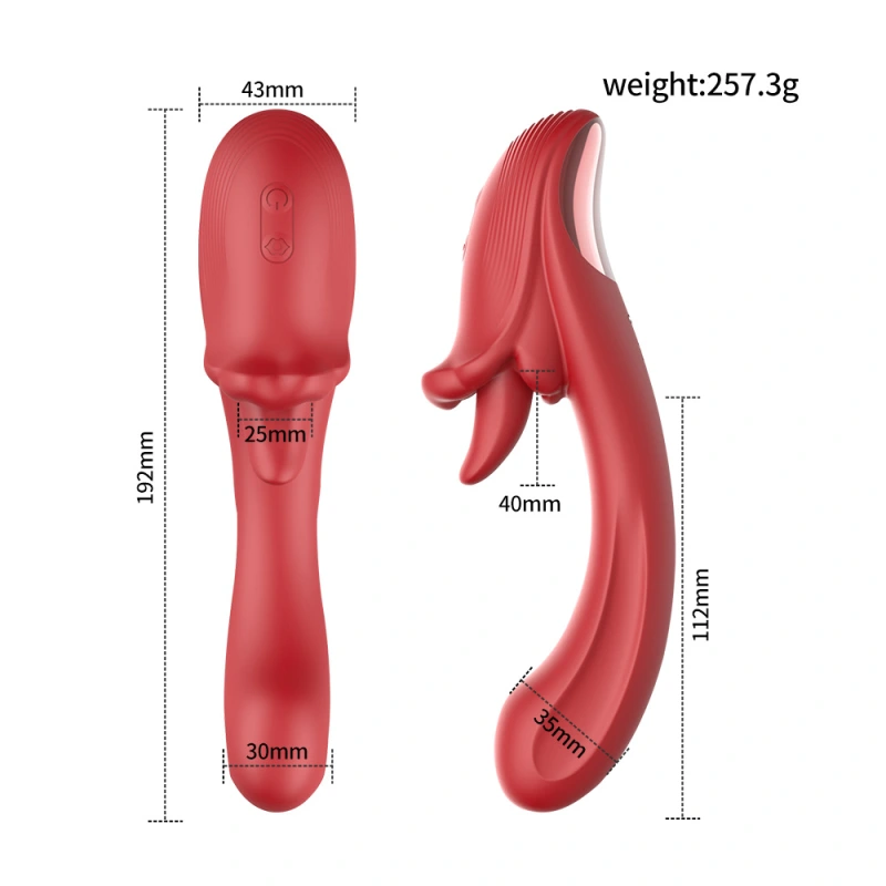 G-Spot Vibrator with 7 Flapping 7 Vibrating 5 Licking & Sucking