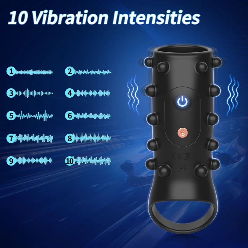 Male Vibrating Cock Penis Ring Sex Glans Erection Enhancer Prostate Massage Toy