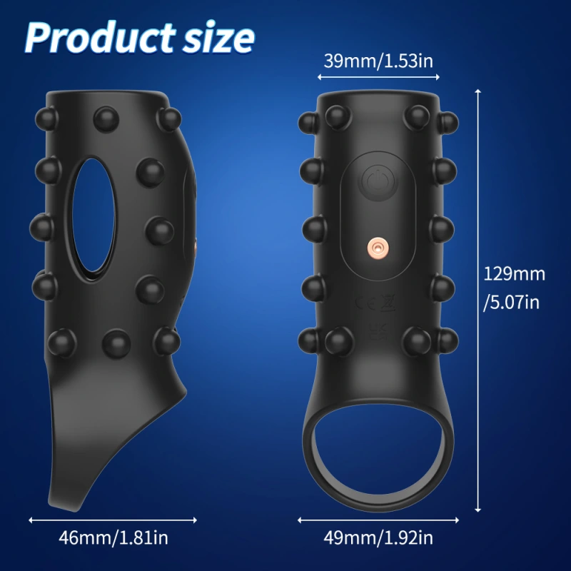 Male Vibrating Cock Penis Ring Sex Glans Erection Enhancer Prostate Massage Toy