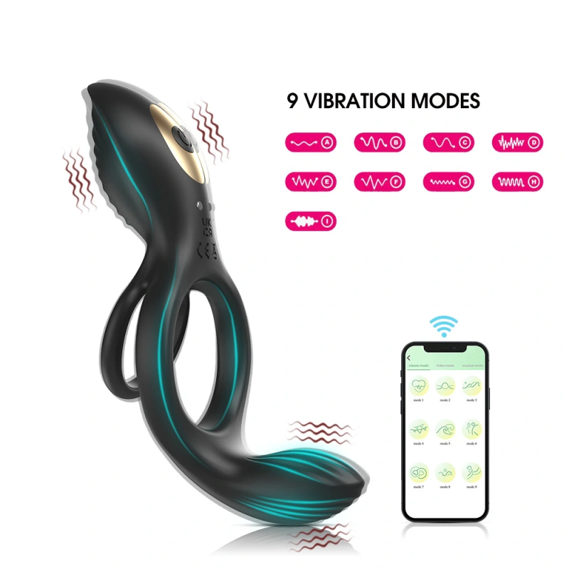 Male Prostate Massager Clit Stimulation Penis Cock Ring Vibrator Sex Toy For Men