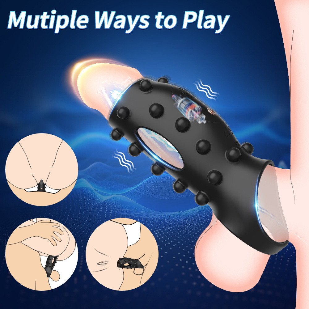 Male Vibrating Cock Penis Ring Sex Glans Erection Enhancer Prostate Massage Toy