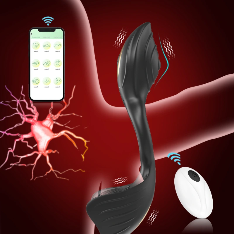 Male Vibrating Penis Erection Enhancer Cock Ball Ring Sex Toys for Men Couples