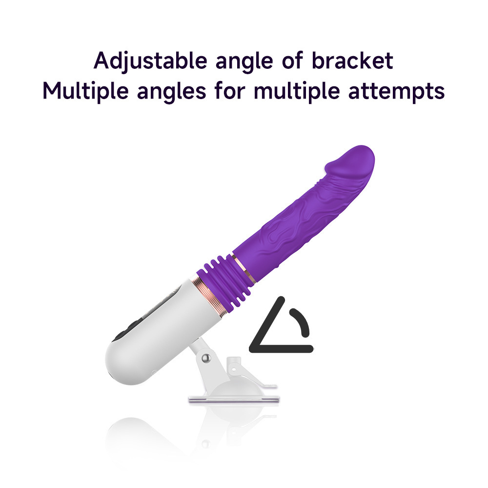 Heating Thrusting Dildo Vibrator Remote HandsFree Gun Machine Sex Toys for Women