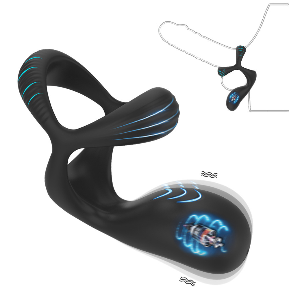 Vibrating Penis Cock Ring Delay Vibrator Clit Stimulator Couple Sex Toys for Men