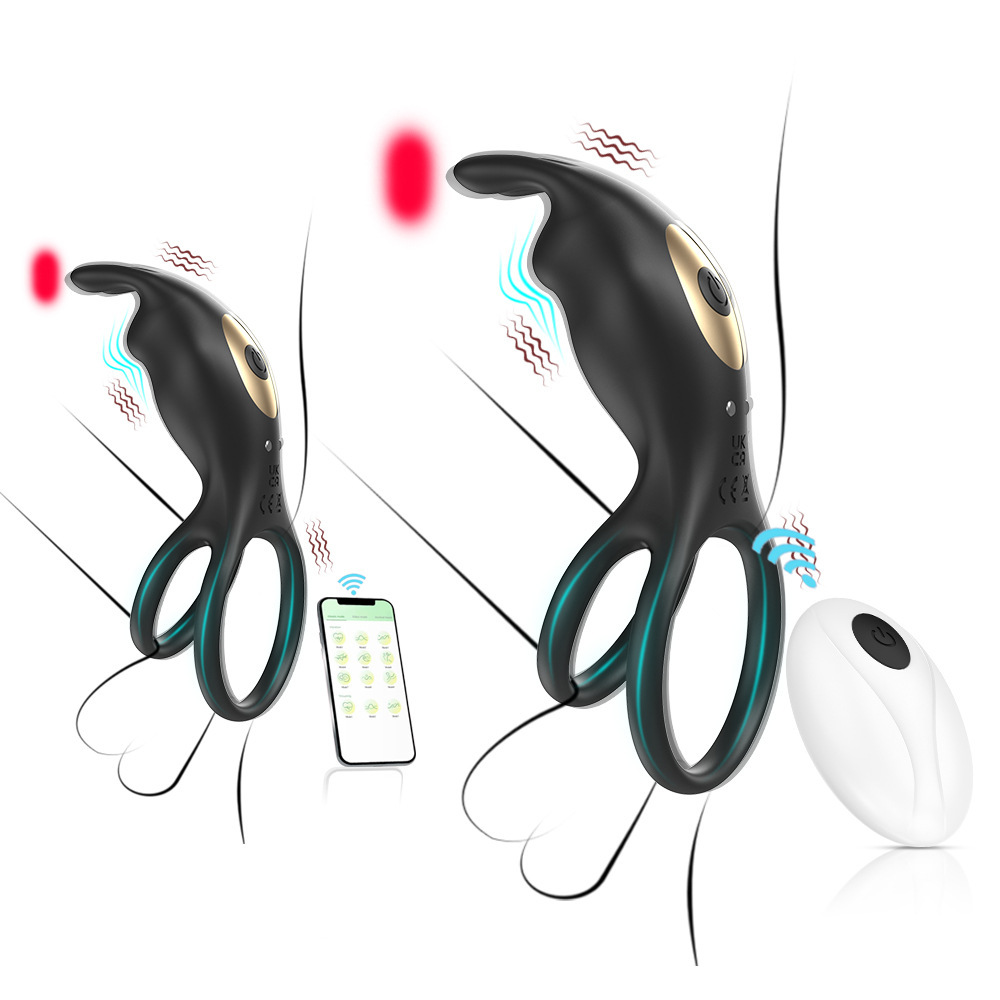 Silicone Penis Ring Couple Sexual Stimulation Device Penis Cock Ring Vibrator