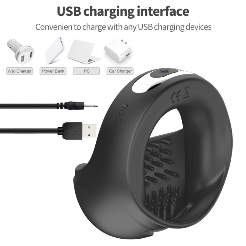 Vibrating Prostate Massager Penis Cock Ring Erection Stimulates Sex Toys For Men