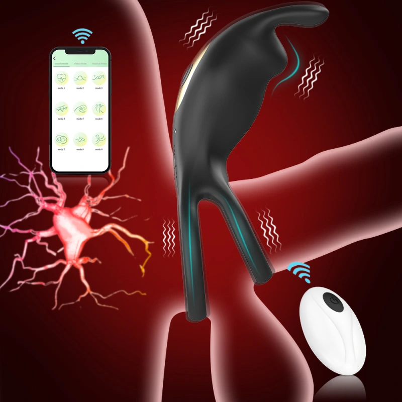 Silicone Penis Ring Couple Sexual Stimulation Device Penis Cock Ring Vibrator