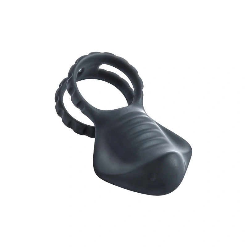 Dual Ring Vibrating Penis Cock Ring Clit Stimulator Couple Toys Men Rechargeable