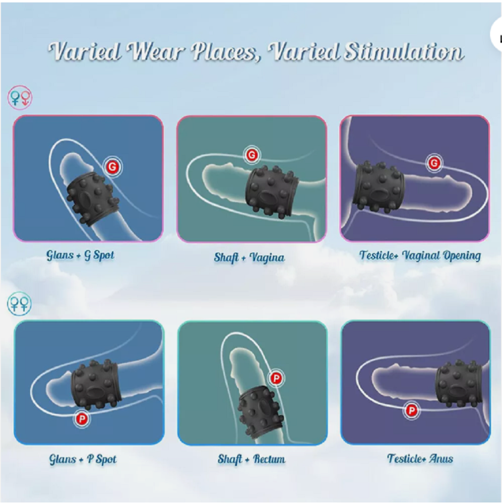Vibrating Penis Cock Ring Clit G-spot Stimulator Couple Dildo Sex Toys for Men