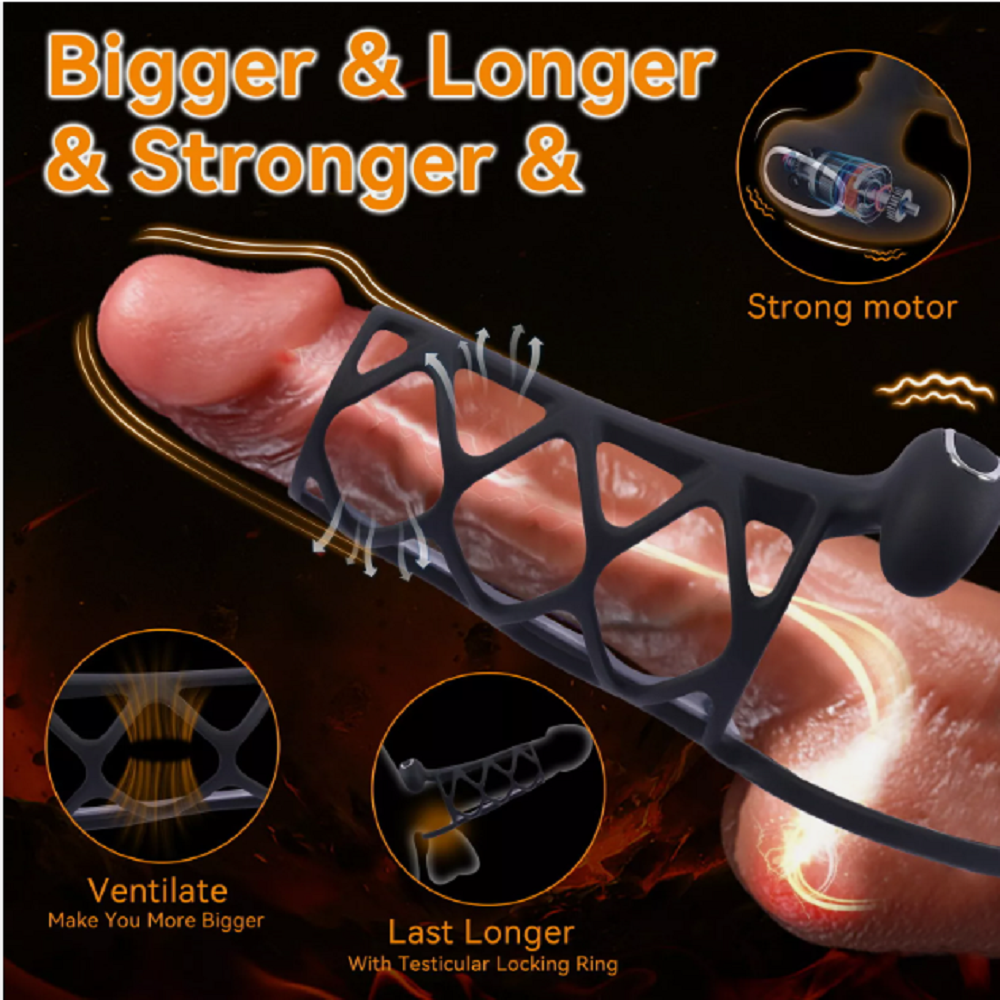 Couple Vibrator G-spot Dildo Massager Penis Cock Ring Adult Sex Toy For Men Gift