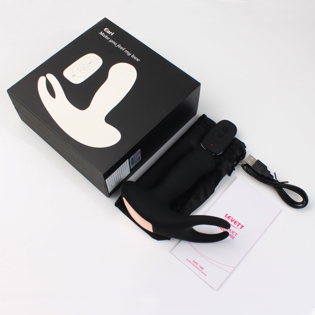 Ode vibrating and thrusting butt plug with testicle massager
