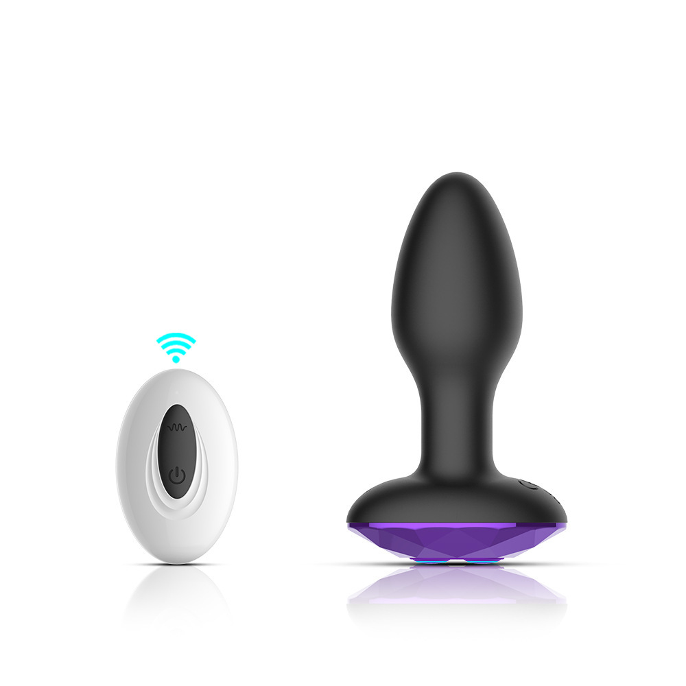 Vibrating Butt Plug DANKIS Anal Plug with Flashing Light Base Sex Toys for Me...
