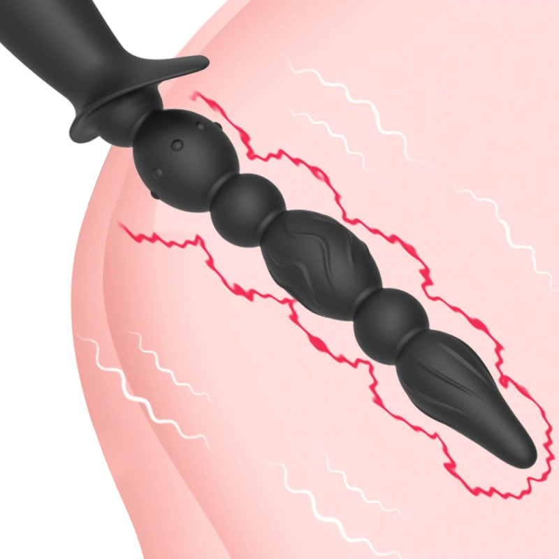 Dovelo Vibrating Anal Beads Butt Plug,Sex Toys for Women and Men Anal Vibrators