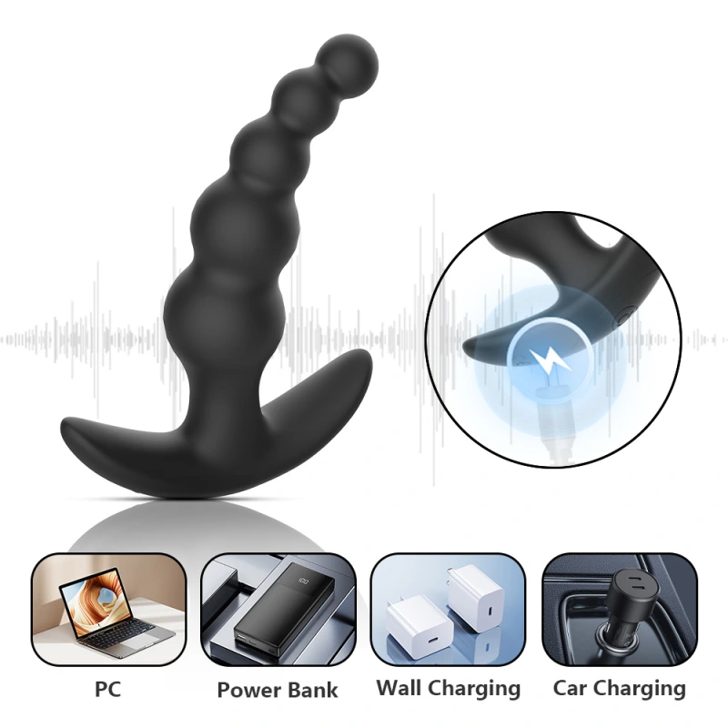 Anal Plug Vibrating Butt Plug, 4PCS Silicone Adult Sex Toys Anal Plugs,Remote Co