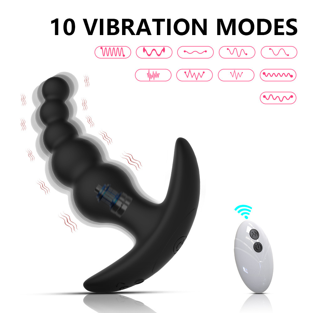 Anal Plug Vibrating Butt Plug, 4PCS Silicone Adult Sex Toys Anal Plugs,Remote Co