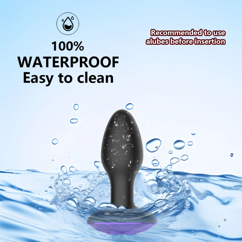 Vibrating Butt Plug DANKIS Anal Plug with Flashing Light Base Sex Toys for Me...