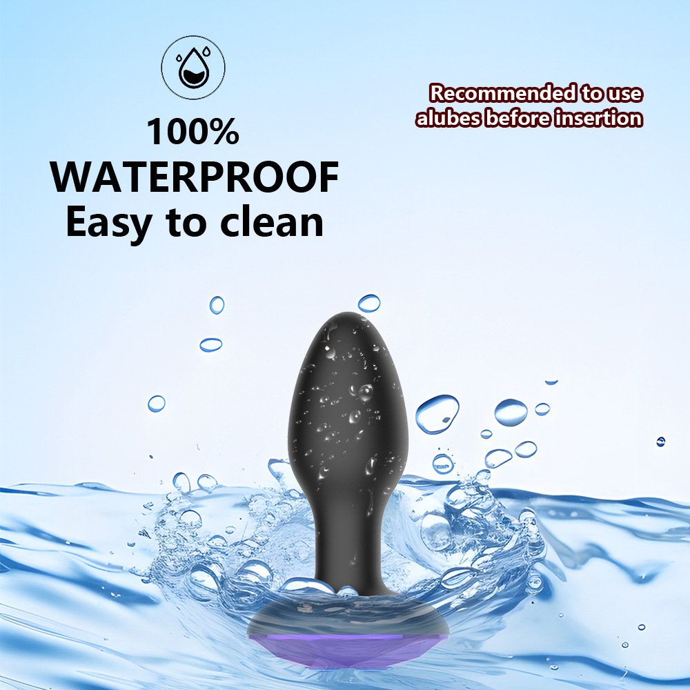 Vibrating Butt Plug DANKIS Anal Plug with Flashing Light Base Sex Toys for Me...