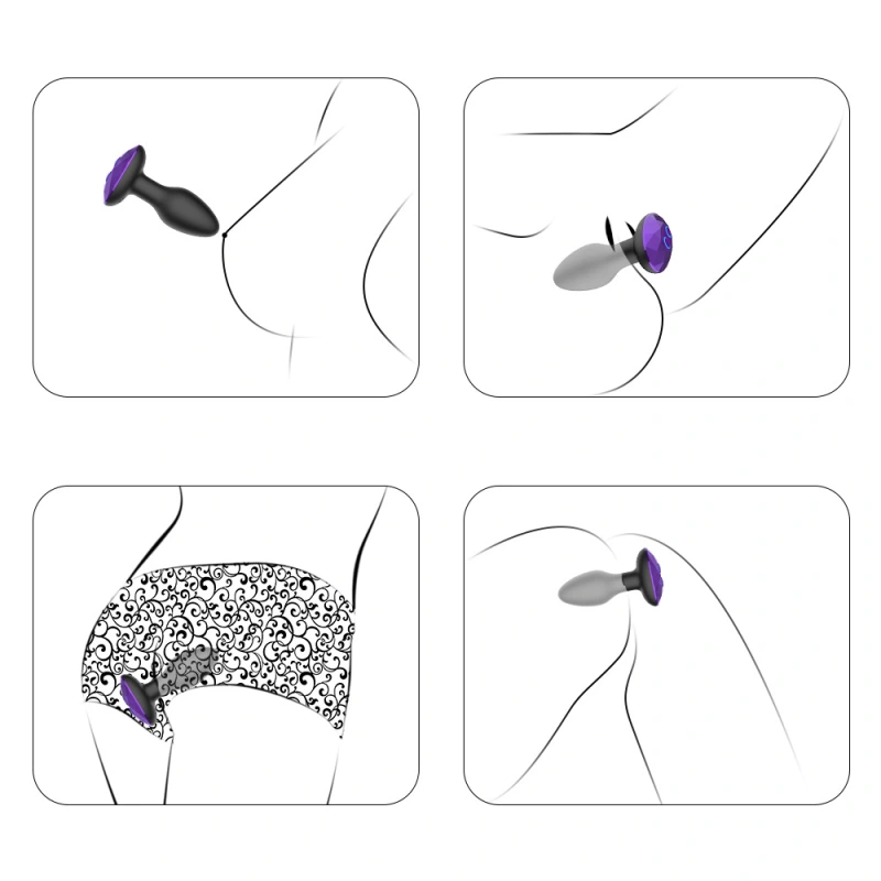 Vibrating Butt Plug DANKIS Anal Plug with Flashing Light Base Sex Toys for Me...