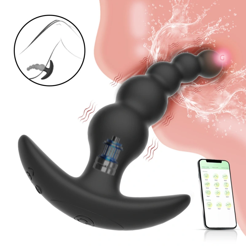 Anal Plug Vibrating Butt Plug, 4PCS Silicone Adult Sex Toys Anal Plugs,Remote Co