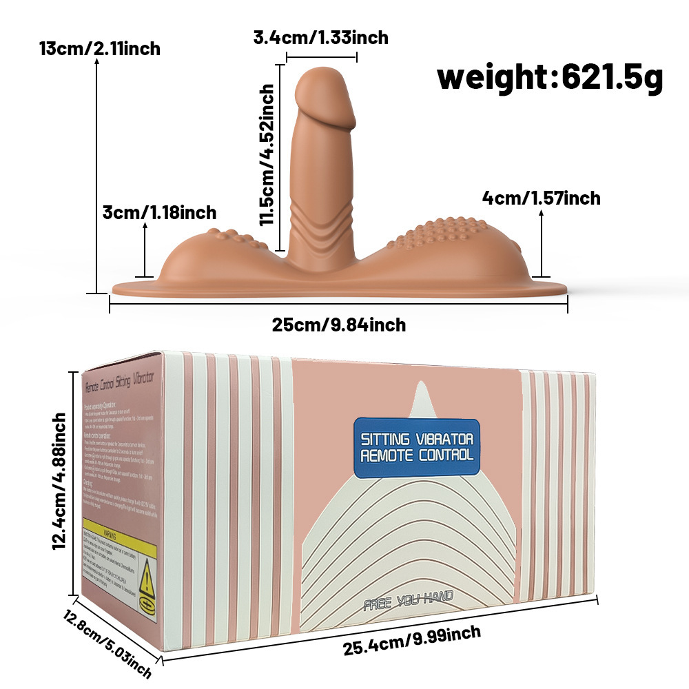 3 in 1 Thrusting & Vibrating Dildo Vibrator Grinder Sex Machine Saddle w/Remote